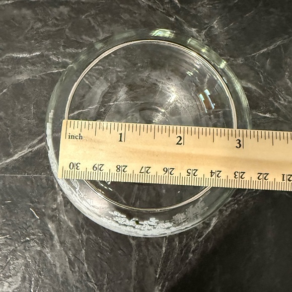 Floral Glass Goblet with Silver Rim - Picture 6 of 9